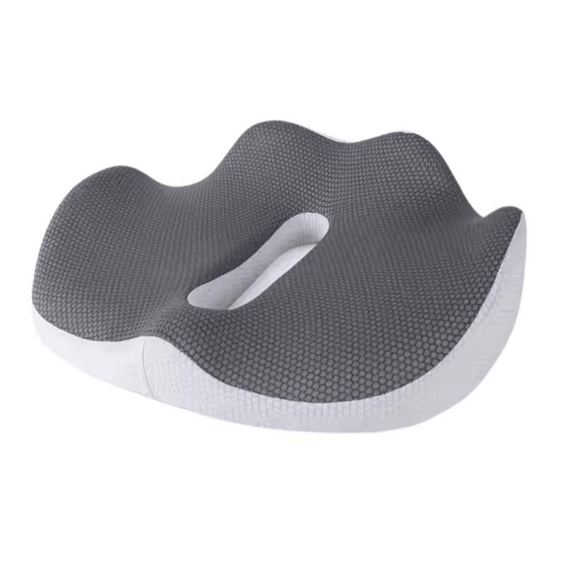Memory foam seat cushion for tailbone and coccyx pain relief