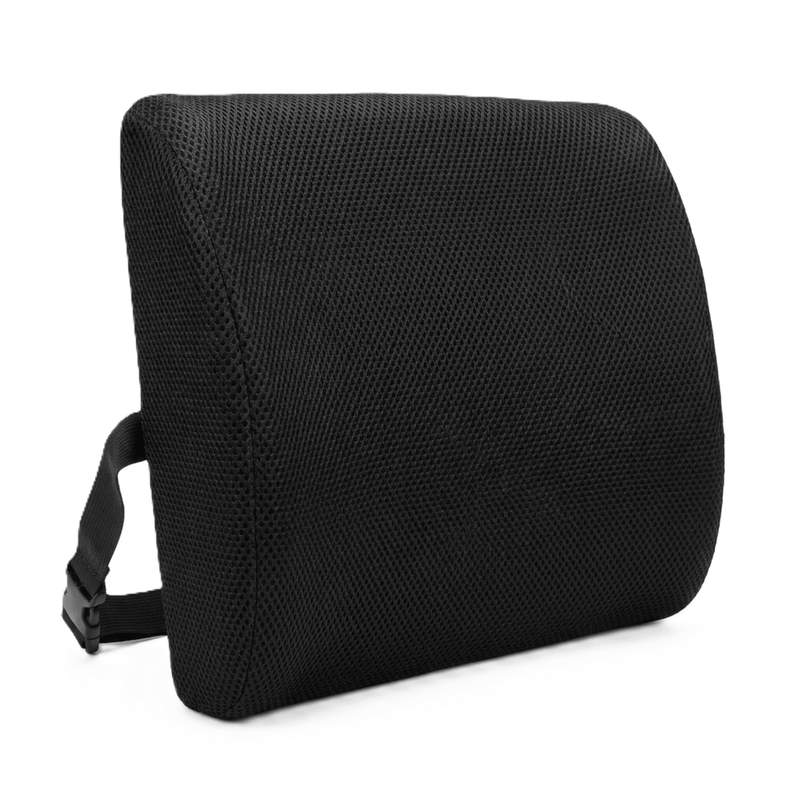Memory Foam Lumbar Support Cushion — Lower Back & Hip Support for Office Chair, Car & Home - Home and Travel Gear